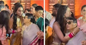Kajol's daughter Nysa's heartwarming gesture towards Nani Tanuja at Durga Puja pandal wins hearts
