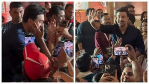 Ranbir Kapoor's Durga Puja Visit: Star Power and Humility Shine at Pandal with Ayan Mukerji