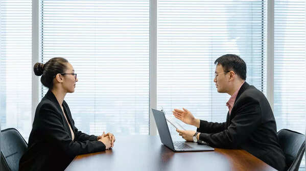 Researching the company before an interview.