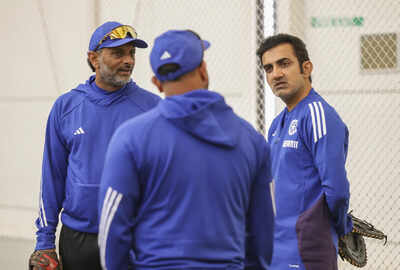 Gautam Gambhir, India's coach, deep in thought.