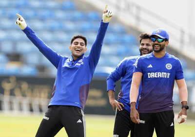 Shubman Gill in nets session.