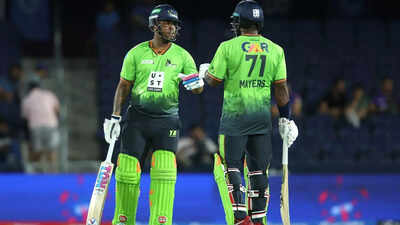Hetmyer celebrates his half-century with Mayers as Orcas dominate Knight Riders.