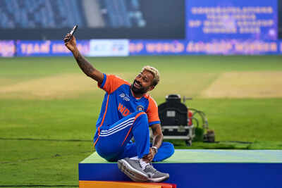 Suryakumar Yadav recreates Rohit Sharma's iconic celebration... but without the trophy