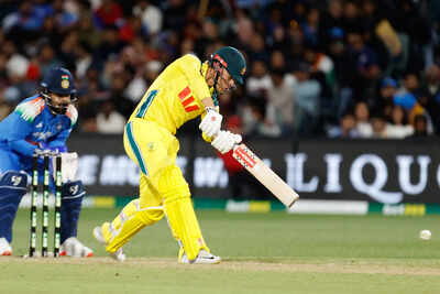 Shreyas Iyer batting during an ODI match against Australia